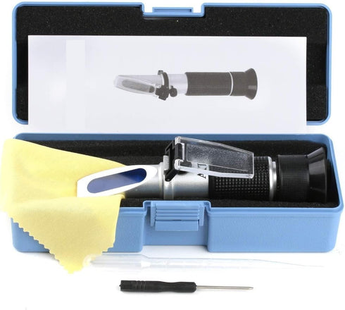 VGVGV 4-in-1 Brix Refractometer, Antifreeze Refractometer Car Coolant Tester Battery Refractometer For Fluid Condition