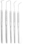 5-Piece Stainless Steel Precision Probe, Pick and Hook Set for Dissection, Clay Modeling, and More