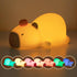 Night Light for Kids, Cute Silicone Lying Flat Capybara Nursery Light for