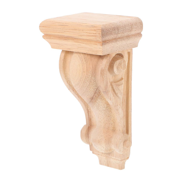Luxshiny Hand Carved Wood Corbel: Solid Wood Roman Column Head Decorative Shelf