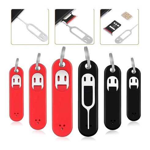 xiaopang 1/5pcs Pendent(5PCS Anti-Lost Sim Card Eject Pin Needle With Storage Case Mobile Phone SIM Protector Holder