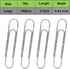 Vinaco Non Skid Paper Clips, 100 Pack Large 2 Inch (50 mm), Durable & Rust Resistant Jumbo Paperclips