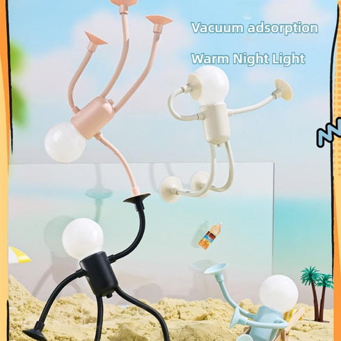 Generic 2025 Bulb Funny Sportsman Night Light, Changeable Shape New Cute Light Man Mini Night Light, DIY Shape Night