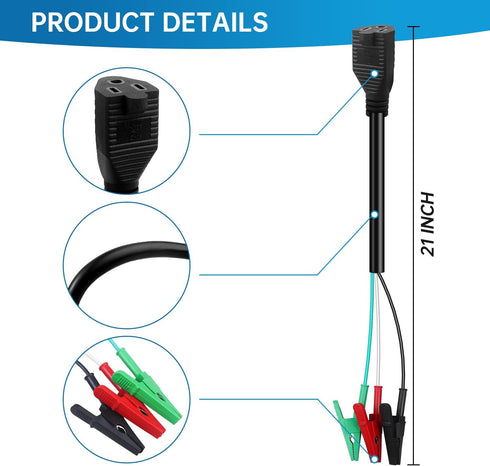 HVAC Adaptor Cord - HVAC Tools for Yellow Jacket 69522 - Compatible with Circuit Breaker Finder Kit Accessory ET310, ET300 RT250