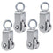 Stainless Steel Cable Pulley Wheel, Swivel Pulley Block for Lifting Gym Equipment, Clothesline, 4 Pack