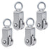 Stainless Steel Cable Pulley Wheel, Swivel Pulley Block for Lifting Gym Equipment, Clothesline, 4 Pack