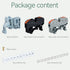 DIN Rail Terminal Blocks Kit, 20pcs Universal Compact Wire Connectors with 2 Connection Bars and 20 Screws for 24-12 AWG
