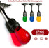 24 Pack S14 Colored LED String Light Bulbs, 1 Watt Shatterproof, E26 Base, Multi-Color