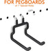 Utility Heavy Duty Pegboard Hooks, 5Pack Accessories for Hanging Tools, Fit 1/4" Peg Holes, Black