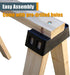 71026-P2 Set 4 500Lbs 2x4 POWERTEC Sawhorse Brackets, of Saw Horse Brackets w/ Capacity, Heavy Duty for Use