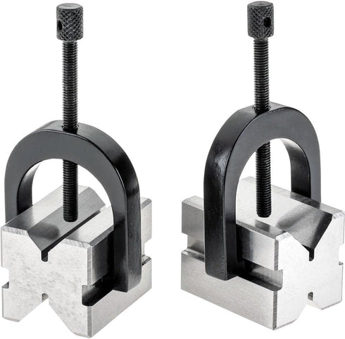 Grizzly Industrial H5608 V-Block Pair with Clamps - 1-5/8"