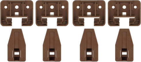 LONTAN 4 Pack Plastic Drawer Slides and Guides, Replacement Part for Center Mount Drawer Slides DGSL01
