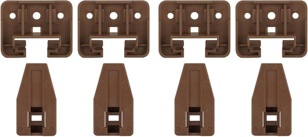 LONTAN 4 Pack Plastic Drawer Slides and Guides, Replacement Part for Center Mount Drawer Slides DGSL01