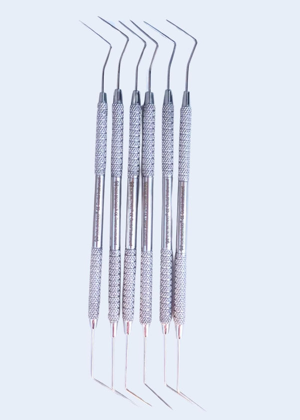 NOMI BROTHERS 6 Dental Diagnostic Double Ended Endo Explorer Probes, DG 16
