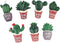 Ornerx Decorative Cactus Push Pins Resin Thumbtacks for Cork 7 Count