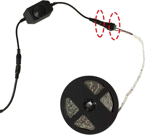 TronicsPros 12V-24V 3A Dimmer Dimmer Dimmer 5.5mm 2.1mm 5050 3528 2835 5630 DC LED Strip Switch LED Tape Controller PWM