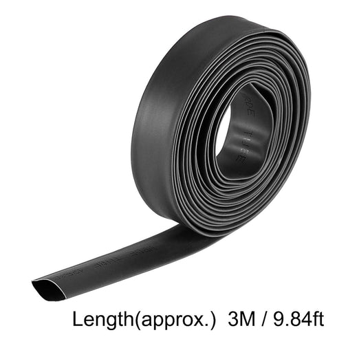 TOP-VIGOR 10mm Heat Shrink Tubing, 3M Length, 2:1 Ratio Adhesive-Lined for Electrical Insulation, Black