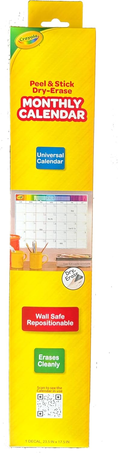 Dry Erase Calendar Board, Whiteboard for Family Schedules, School Classrooms, Great for Teachers and Kids