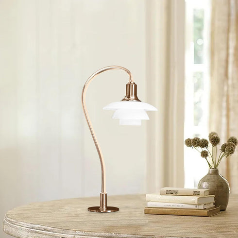 Curved Metal Lamp Rod - Ideal for DIY Lighting Projects