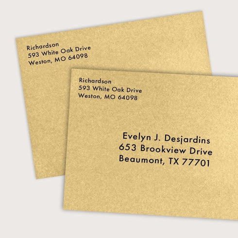 LUXPaper Blonde Metallic 4Bar A1 Contour Flap Invitation Envelopes | 3 5/8" x 5 1/8" | 81lb Text | 50 Qty