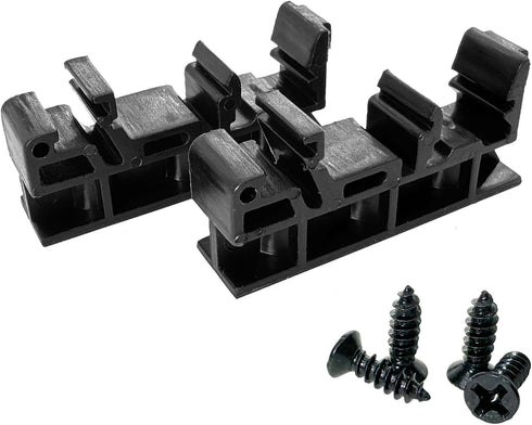 50 Sets C45 DIN Rail PCB Mounting Black Bracket Holder Clips for 35mm or 15mm Din Rail