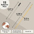 Juvale Gold Ballpoint Pens, Pack of 12, 1 mm Medium Point, Black Ink, Metal Twist-Action Design for Wedding Guest Book