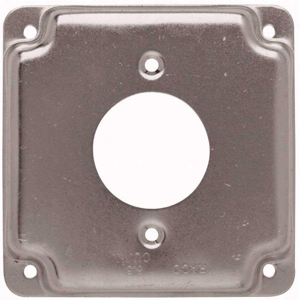 Hubbell-Raco 812C 20A Receptacle, 1.594-Inch Diameter 4-Inch Square Exposed Work Cover