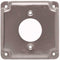 Hubbell-Raco 812C 20A Receptacle, 1.594-Inch Diameter 4-Inch Square Exposed Work Cover