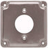 Hubbell-Raco 812C 20A Receptacle, 1.594-Inch Diameter 4-Inch Square Exposed Work Cover