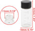 JIUWU 10pcs 5ml 1/6 Oz Scaled Clear Glass Vials, Sample Transparent Liquid Bottles with Screw Cap