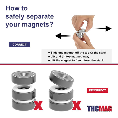 Neodymium Round Black Base Cup Magnets 40 lbs Pulling Force 0.98"(25mm) Pack of 10 with Countersunk Hole, Mounting