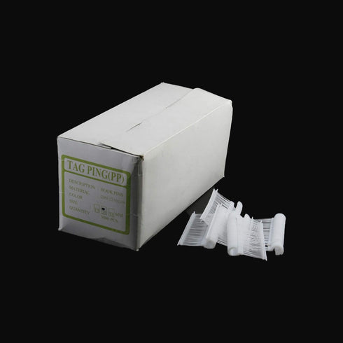 1-1/2" J Hook Fasteners for Standard Tagging Guns, 5000 Pcs, J-Hook Plastic Fasteners, 1.5" L