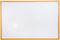 Floortex Viztex Lacquered Steel Magnetic Dry Erase Board, 24" x 18", Oak Effect Surround