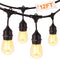 Waterproof Outdoor String Lights - 12Ft Commercial Grade Patio Lights Heavy Duty