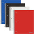 Oxford College Ruled Spiral Notebook, 8.5 X 11, Pack of 4, 1 Subject, 100 Sheets, Durable Plastic Cover with Divider