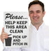 SmartSign "Please Help Keep This Area Clean, Pick Up And Pitch In" Sign | 10" x 14" Aluminum
