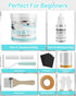 17.6oz 25-30sq.ft Tub and Tile Paint Refinishing Kit, Bathtub Refinishing Kit White with Tools and Hardener, Semi-Gloss