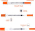 U-100 Syringes with Needle - 30G 5/16" (8mm) 1ml/cc Disposable Syringe, Individual Wrapped, 30PACK