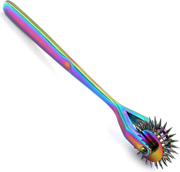 Goldenhandcrafts Wartenberg Neuro Pinwheel Stainless Steel 3 Head Diagnostic Instrument, 6.6 In, Multi Color