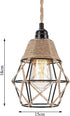 EcoGehen Bulb Vintage Boho Lamp Shades Rustic Industrial Woven Pendant Light Wall Sconces Lampshade Metal Guard Cage