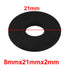 uxcell Nitrile Rubber Flat Washers 21mm OD 8mm ID 2mm Thickness for Faucet Pipe Water Hose, Pack of 10