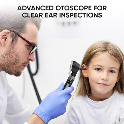 MeddSight Otoscope - Ear Scope Otoscope with Light- Portable Ear Infection, Wax Detector- Ear Otoscope for Doctors