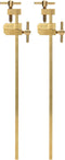 KAKURI 6" HATAGANE Bar Clamps for Woodworking, Japanese Metal Parallel Clamps Tool Set, 2 Pcs, Brass Gold, Made in JAPAN