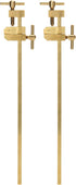 KAKURI 6" HATAGANE Bar Clamps for Woodworking, Japanese Metal Parallel Clamps Tool Set, 2 Pcs, Brass Gold, Made in JAPAN