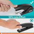 Stapler for Desk, 50 Sheet Effortless Stapler, Desktop Stapler Staple with One Finger, Portable Handheld Ergonomic Stapler Heavy Duty, Built-in Staple Remover, Space Save Size, Good for Home & Office by AFMAT