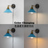 5.9ft Dimming 1 Pack Remote Control Lamp Macaron Blue Metal Wall Sconce Adjustable Angle Wall Lamp Lighting Fixture