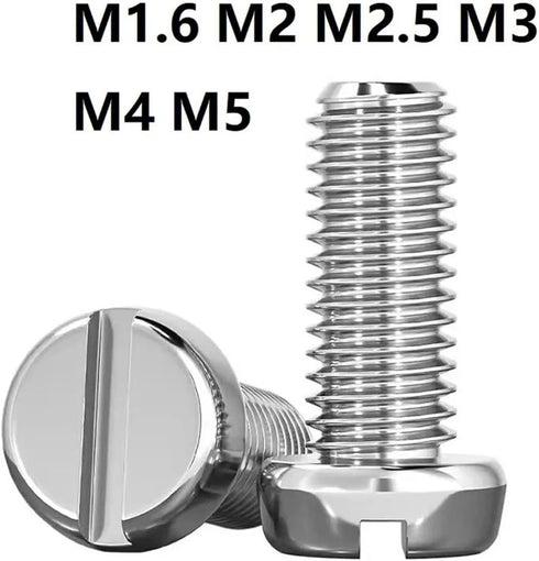KWVBSDJGU 304 DIN84 GB65 Bolts,M1.6 M2 .5 M3 M4 M5(M4x50mm 20pcs) Slotted Cheese Head Screw Stainless Steel Slot Column