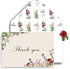 Poatel Thank You Cards with envelopes, 4x6 Inch Vintage Flower Blank Notes, Elegant