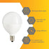 G16.5 Bulb Dimmable 5W (40W 350 E12 2700K Pack 3 Diodesy- LED Light Frosted Globe Shape Equivalent) Lumen Candelabra