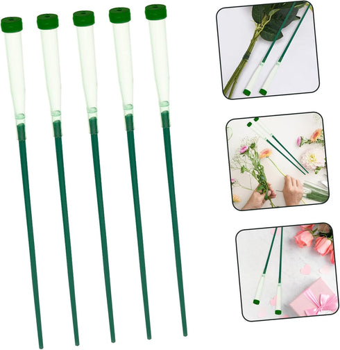 10pcs CORHAD Transparent Plastic Flower Water Tubes Floral Test Tubes for Fresh Flower Arrangements for Florists